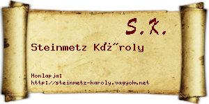 Steinmetz Károly névjegykártya