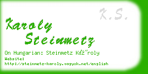 karoly steinmetz business card